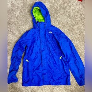 The North Face Royal Blue Jacket with Neon Green Lining